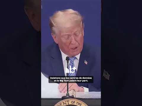 Trump : Les entreprises Tech doivent payer pour l'énergie des centres de données #Shorts