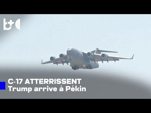 La Bête de Trump arrive en Chine / avions militaires américains atterrissent à l'aéroport
