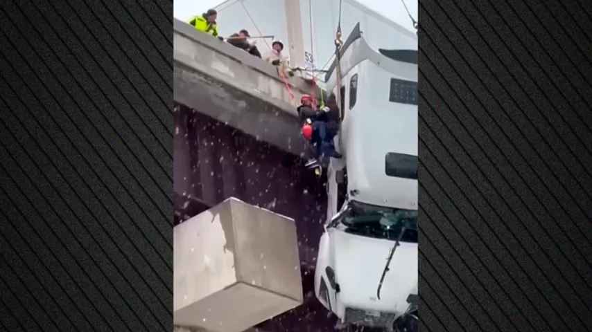 Sauvetage dramatique aux États-Unis : camionneur suspendu à 30 m au-dessus d'un ravin pendant 5 h