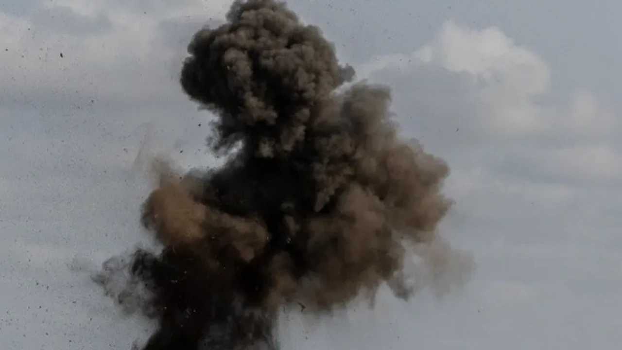 Base russe de Marioupol en feu