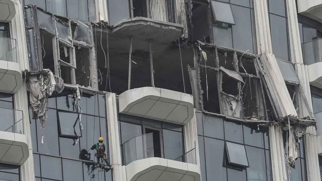 Drone dans la zone financière de Dubaï / Banques étrangères fermées après menaces de l'Iran