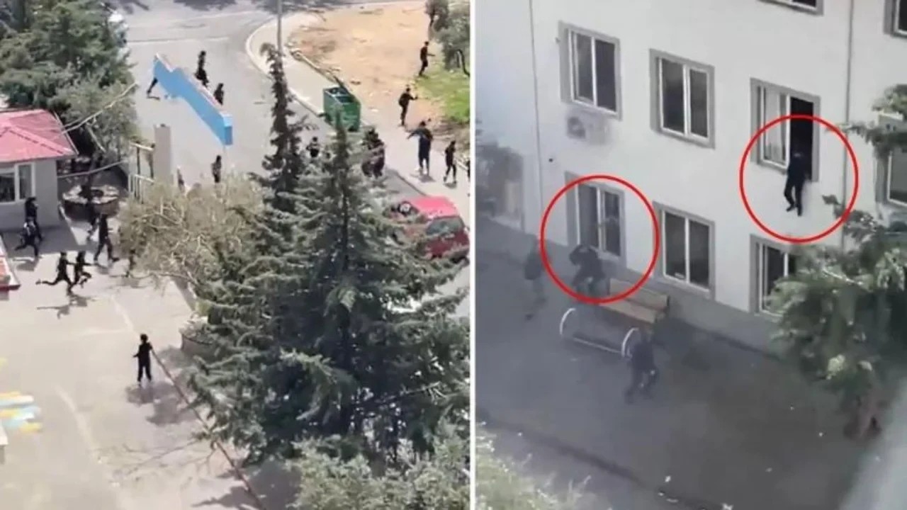Vidéo: Attaque d'une école turque — élèves se jettent par les fenêtres pour échapper aux tirs