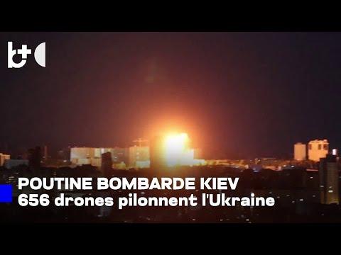 L'Ukraine secouée, blitz de Poutine / 656 drones et 75 roquettes, au moins 11 morts