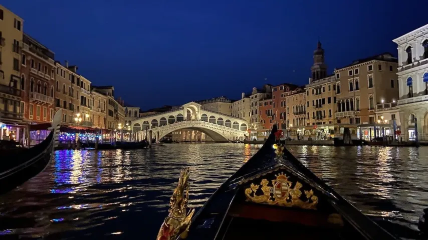 Le Grand Canal de Venise teint en vert par des militants écologistes