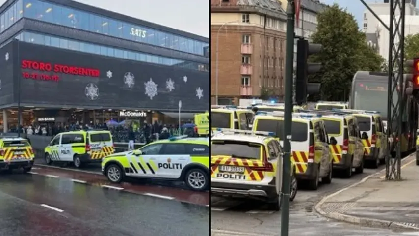 Clients paniqués fuient après des tirs dans un centre commercial d'Oslo, Norvège